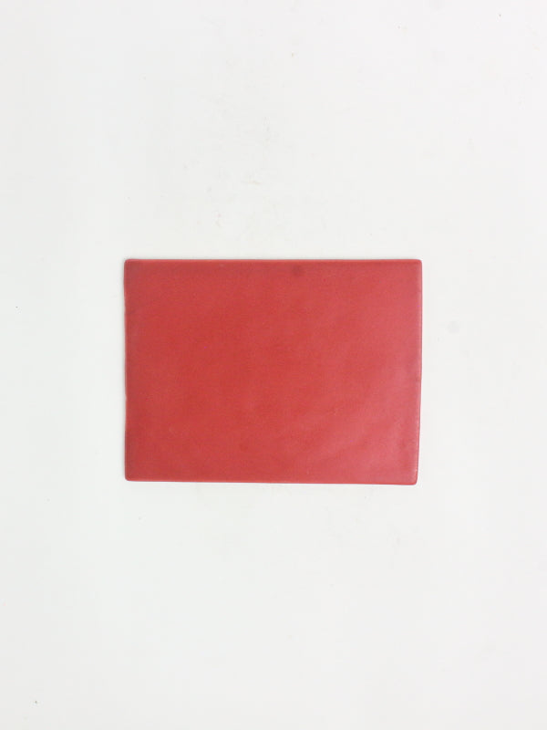 Ceramic plate, rose red