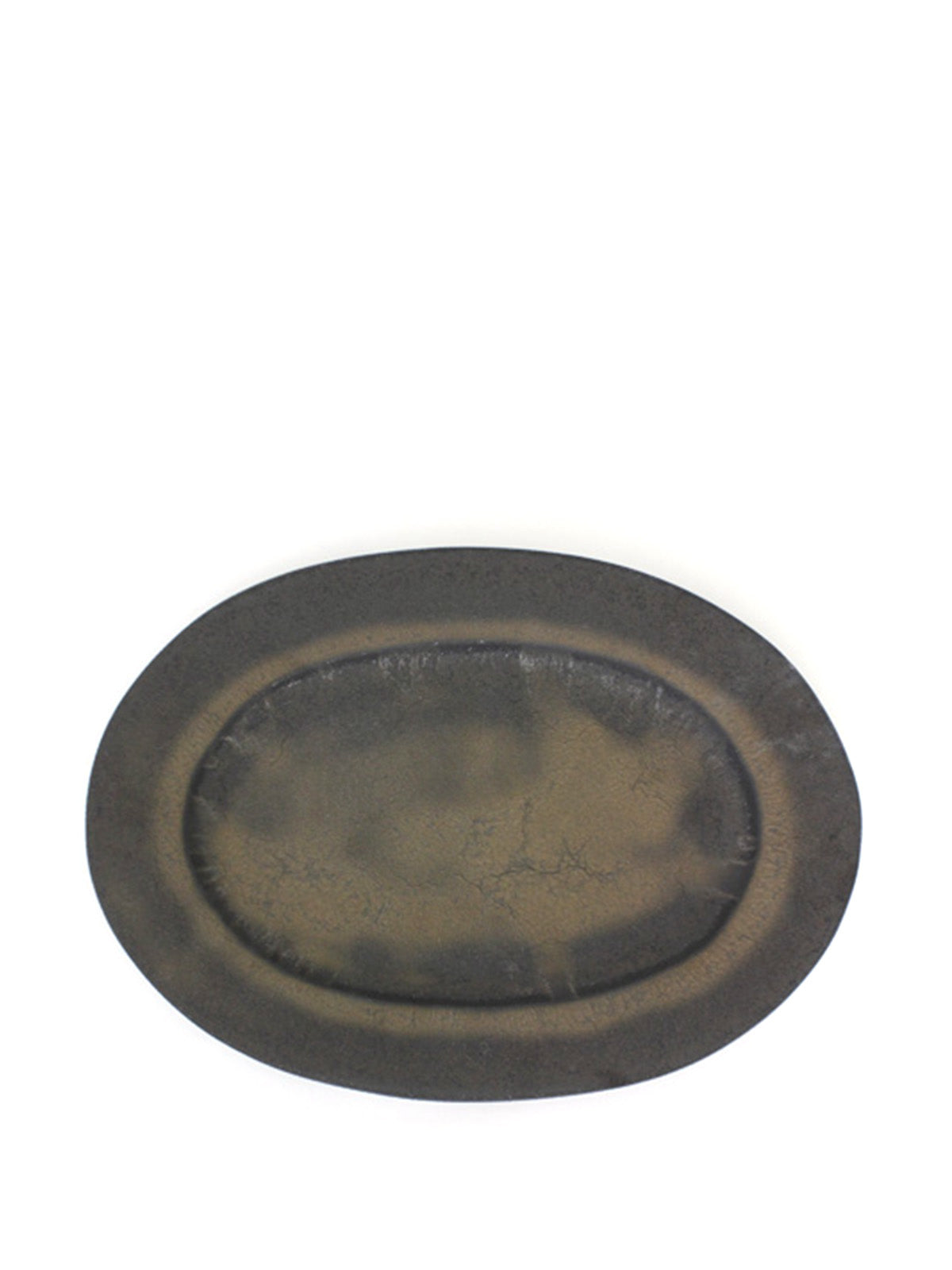 ブラックオーバル皿