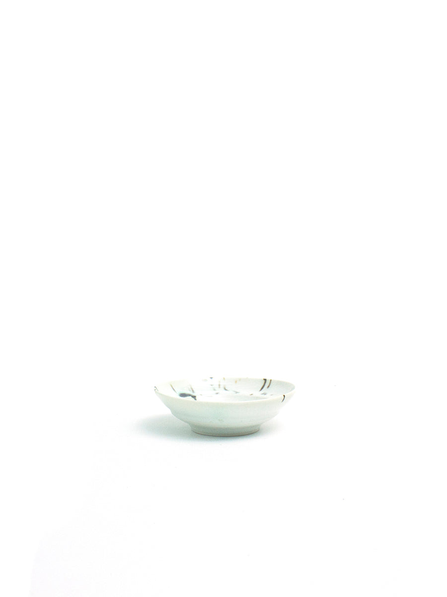 豆皿 ライトフルミルク絵付き