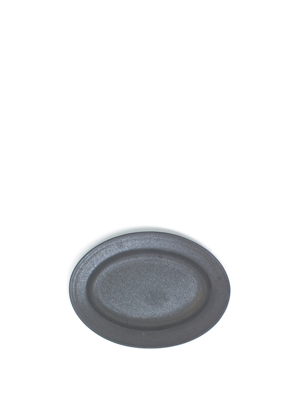 オーバル小21cm 黒陶金