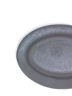 オーバル小21cm 黒陶金