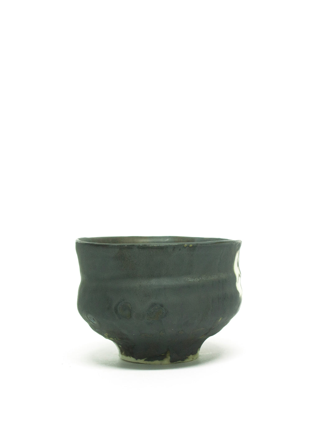 美漸龍黒織部瓷茶盌