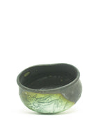 美漸龍黒織部瓷茶盌