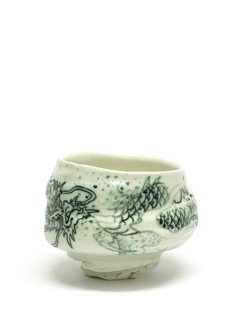 美漸龍水瓷茶盌