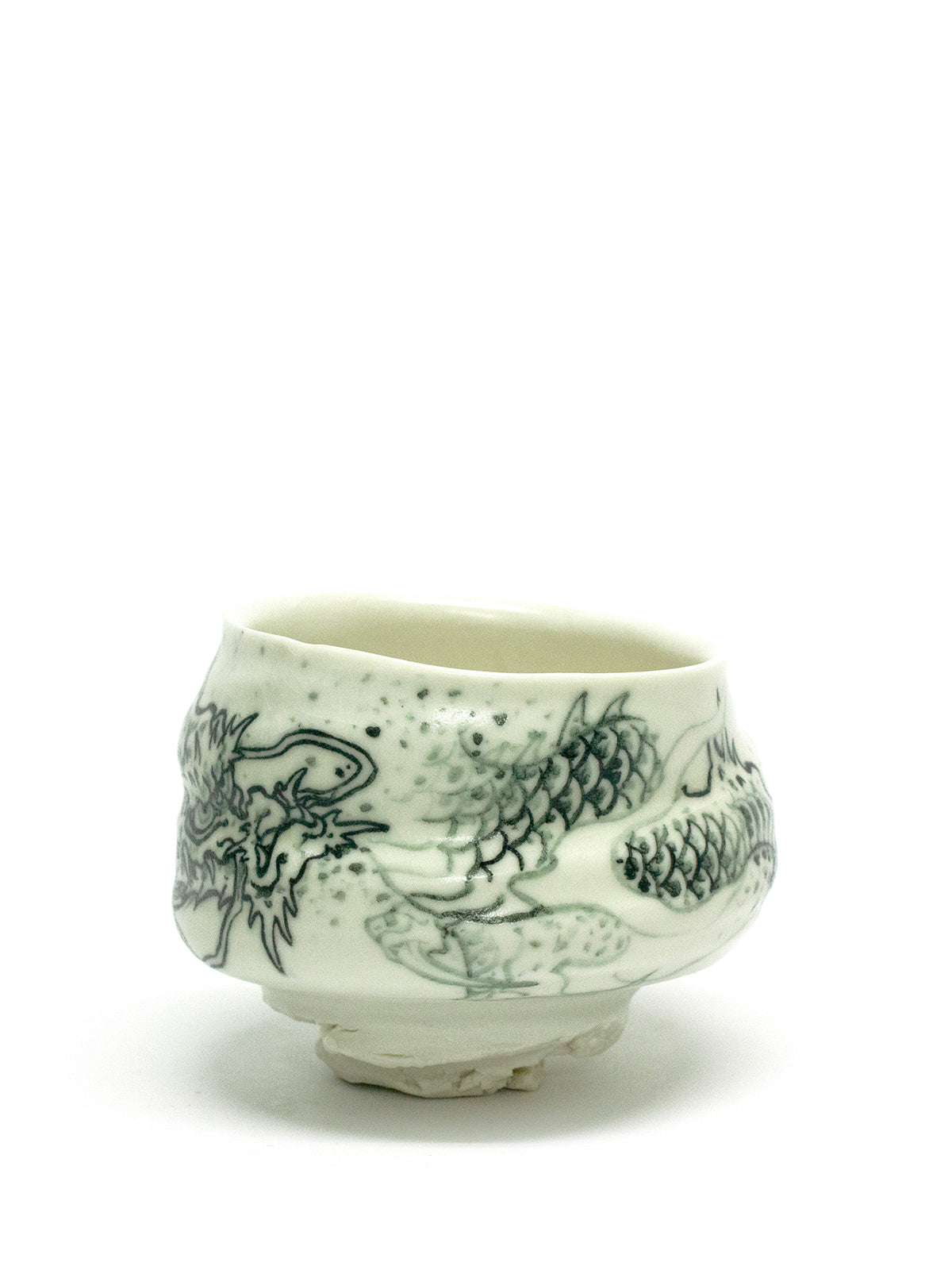 美漸龍水瓷茶盌