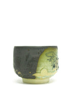 美漸龍黒織部瓷茶盌