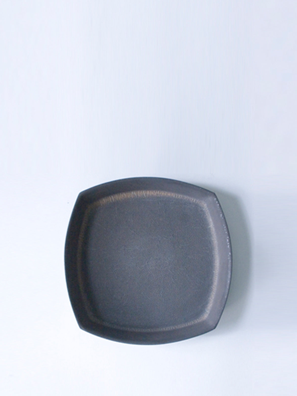 ブラック四角皿6寸